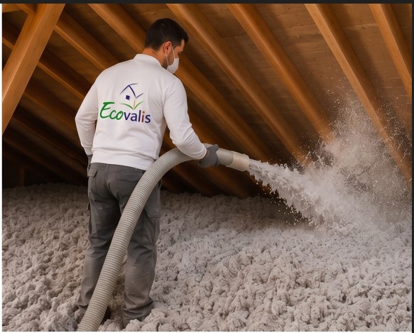 Soufflage ouate de cellulose